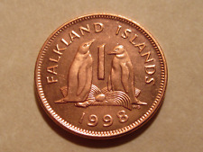 1998 Falkland Islands coin 1 Penny  PENGUINS  super sweet  uncirculated picture