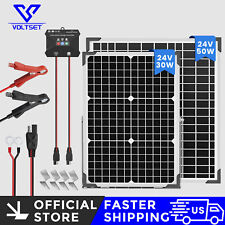 VOLTSET 24V 30W Solar Panel Kit Solar Trickle Charger, Charge 24V Battery of RV picture