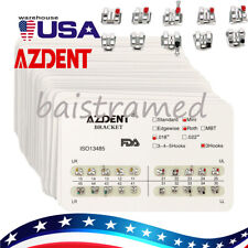 10Pack AZDENT Dental Ortho Brackets Mini/Standard MBT/Roth 022/018 Hooks 3-4-5 picture