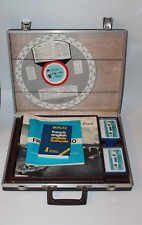 Vintage 1967 Berlitz Comprehensive French Cassette Travel Briefcase Books Chart picture
