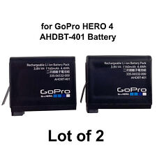Lot of 2 Genuine OEM AHDBT-401 3.8V 1160mAh 4.4Wh Battery for GoPro HERO 4 HERO4 picture