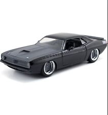 NEW JADA DIECAST FAST & FURIOUS 7 LETTY'S PLYMOUTH BARACUDA MAT BLACK 1:24 SCALE picture