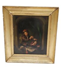 Rare 19th Century Old Master Oil Painting  Gerrit Dou The Dentist & His Patient picture