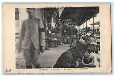 1918 Train Station Interior View Chateau Thierry Aisne France WW1 Postcard picture