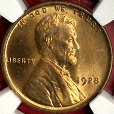 NGC MS-65 RB 1928 LINCOLN WHEAT CENT picture