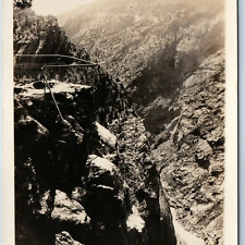 c1930s Canon City, CO Royal Gorge RPPC Wonder View Process Photo Canyon Col A199 picture