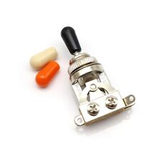 100Pcs Les Paul Epiphone Guitar Switch 3 Way Selector Toggle Silver with 3 Tips picture