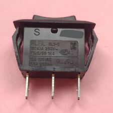RLEIL RL1-5 16A 250VAC T125/55 3-Pin 3 Positions Black Button Rocker Switch picture