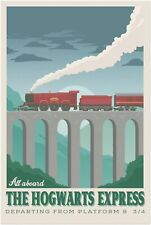 All Aboard the Hogwarts Express Travel Print - Harry Potter Poster, Wall Art picture