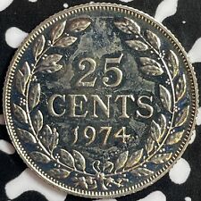 1974 Liberia 25 Cents Lot#M9665 Proof picture