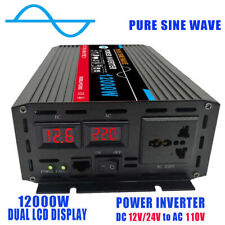 Pure Sine Wave Power Inverter DC 12V 24V 48V To AC 110V 220V Voltage Converter picture