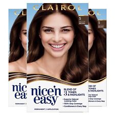 Clairol Nice'n Easy Permanent Hair Color New & Improved #5 MEDIUM BROWN 3 boxes picture