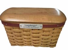 Vintage Longaberger 2004 Hostess Appreciation Basket w/ Red Liner & Wooden Lid picture