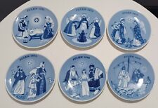 Lot Of 6 Porsgrund  Norway Julen 1970s Christmas Collection Plate Series picture