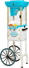 Snow Cone Shaved Ice Machine - Retro Cart Slushie Machine Makes 48 Icy picture
