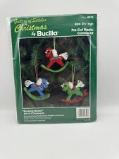 Bucilla Gallery of Stitches Christmas Rocking Horse Canvas Ornament Kit #6513 picture
