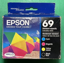 Genuine Epson 69 Black/Color Inks OEM for Stylus NX415 515 WF300 600 Printer-4PK picture