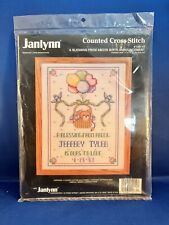 Vintage Janlynn A Blessing Birth Announcement Counted Cross Stitch#149-10 Sealed picture