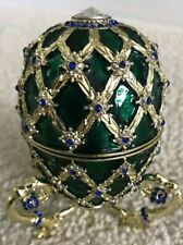 James Bond OCTOPUSSY Faberge Egg prop REPLICA green w/ blue crystals 007 NEW picture