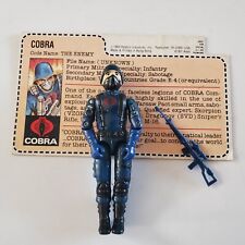 Vintage GI Joe Figure 1983 Cobra Soldier Complete With Red File Card picture