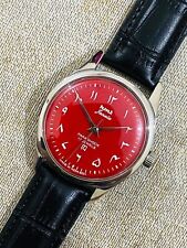 Vintage Hmt Janata Hand Winding Men`S Watch Red Dial Working picture