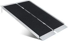 Used 4/5/6Ft Portable Aluminum Non Skid Wheelchair Ramp Foldable Mobility picture