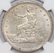 1874-CC NGC T$1 Silver Trade Dollar UNC (Cleaned) Carson City Mint -Tough Coin- picture