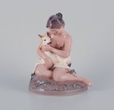 Dahl Jensen porcelain figurine, girl with a fawn. picture