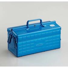 TOYO STEEL 2-Tier Tool Box ST-350 Blue Openable door Storage Case FedEx picture