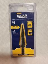 Irwin Unibit Step Drill Bit #1  13 Hole Sizes 1/8” - 1/2” 10231SM  picture