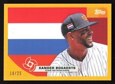 2023 Topps WBC Global Stars #F6 Flags Of A Nation Xander Bogaerts Gold 16/25 picture