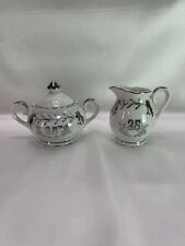 25TH SILVER ANNIVERSARY   LEFTON And Norcrest fine China. 2 Pc Lot 4929 picture