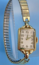Hamilton 14k Gold Filled L & K Ladies Wristwatch Speidel Stretch Band Works VTG picture