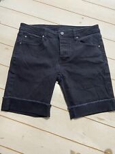 Nasty Pig Men’s Black Denim Shorts Size 32 Cuffed 8” picture