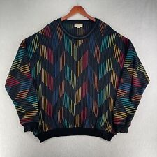 Vintage Tundra Norm Thompson Men's Sweater Striped Knit Cosby Biggie 2XL picture