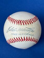 *RARE* Eddie Matthews Signed/Inscribed A.L. Baseball - 1968 Detroit Tigers - JSA picture