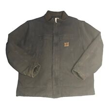 Vintage Carhartt Mens XXL 2XL Quilted Lined Jacket C26PTL Gray Made In Usa picture