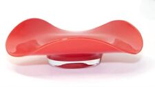 Vintage Red Art Glass Bowl |Handmade in Poland | Free Form Large Red Bowl/Vase picture