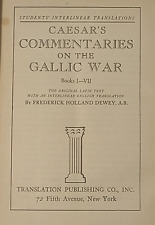 1918  antique  Commentary on Ceasar's Gallic War BOOK I  VOL VII  42524 picture