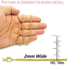 Solid 18K Yellow Gold Filled Classic 2mm Thin Round Box Link Chain Necklace X5KY picture