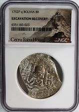 1752P Bolivia 8 Reales Spanish Cob Excavation Recovery NGC XF Cerro Rico Hoard picture