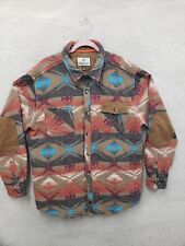 Legendary Whitetails Men Shirt Extra Large Brown Aztec Southwest Heavy Button Up picture