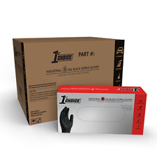 1st Choice 5 mil Industrial Black Nitrile Gloves, Latex & Powder-Free, 1000/Case picture