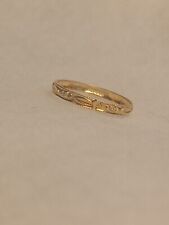 Tiny Sweet Antique Victorian 10K  Yellow Gold Baby Ring .0.3g under a size 1 picture