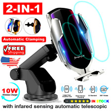 Wireless Automatic Clamping Smart Sensor Car Phone Holder and Fast Charger 10W picture