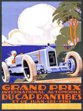 VINTAGE 1929 GRAND PRIX DU CAP D'ANTIBES AUTO RACING POSTER PRINT 48x36 9 MIL picture