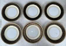 Rare Set Of 6 Vintage 1948 Goldlea Noritake 7-1/2 Inch M Saucer Plate Gold 4793 picture