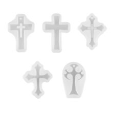 5PCS DIY Silicone Cross Resin Mold Jewelry Epoxy Making Casting Mould Tool picture