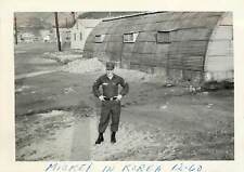 Snapshot B/W Photo 1960 Korea U S Army Soldier Mickey 127th Signal Battalion  picture