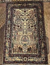 7 X5 STUNNING ONE OF THE KIND ANTIQUE HANDMADE PERSSIAN RUG CARPET ca 1890 picture